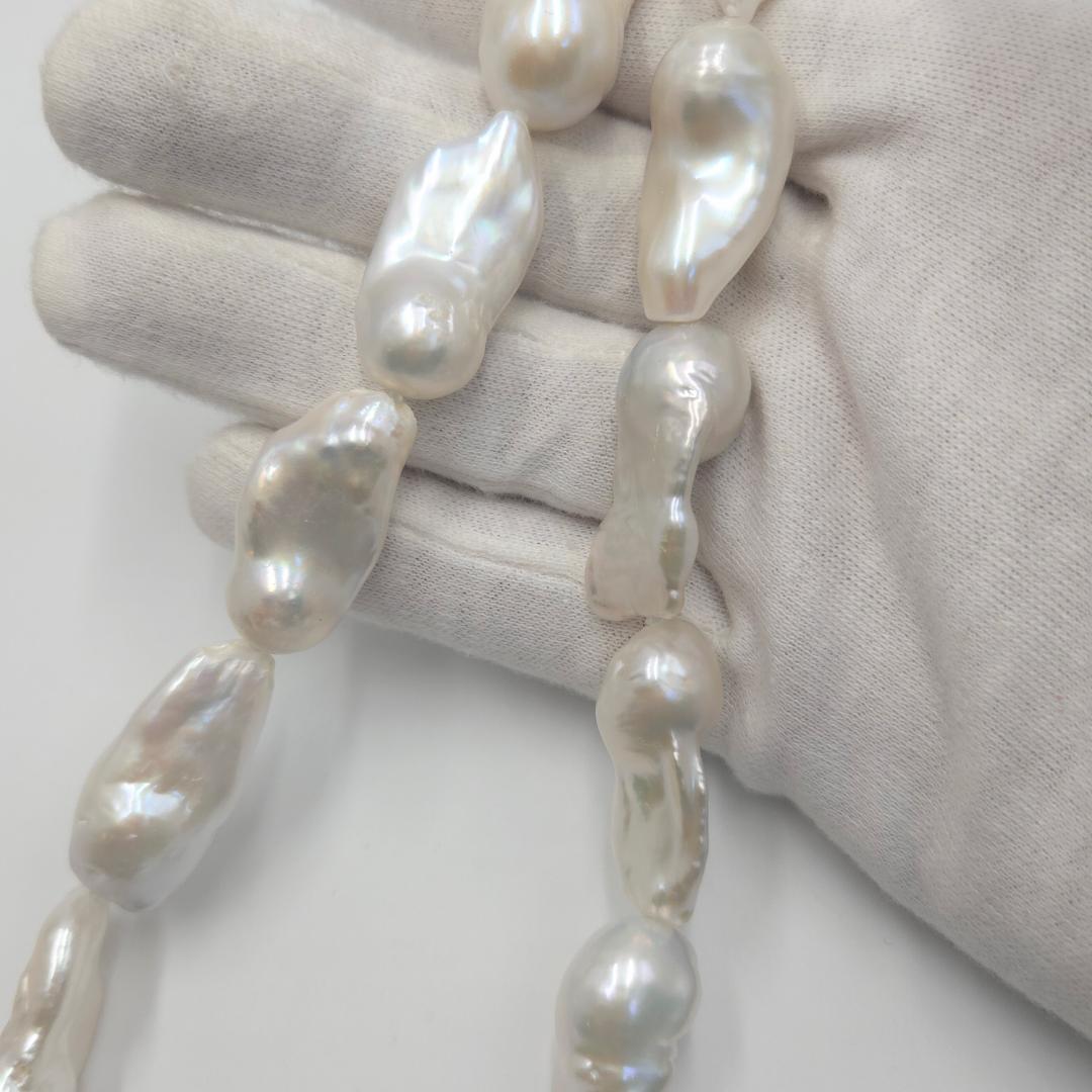 本真珠 バロックパール ネックレス 淡水パール バロック真珠 南洋真珠級