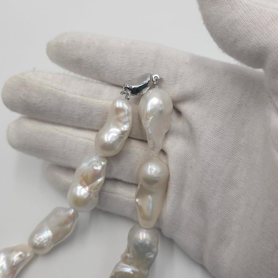 本真珠 バロックパール ネックレス 淡水パール バロック真珠 南洋真珠級