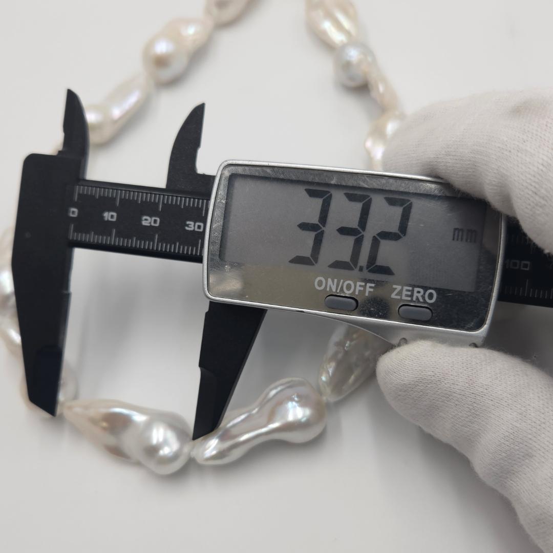 本真珠 バロックパール ネックレス 淡水パール バロック真珠 南洋真珠級