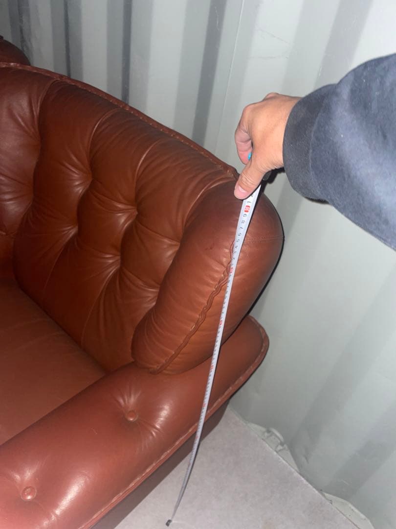 ヴィンテージソファ ブラウンレザー　2セット