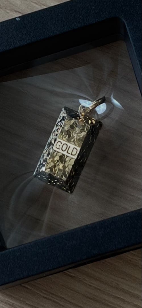 新品　18金 18K インゴット型　チャーム ペンダントトップ