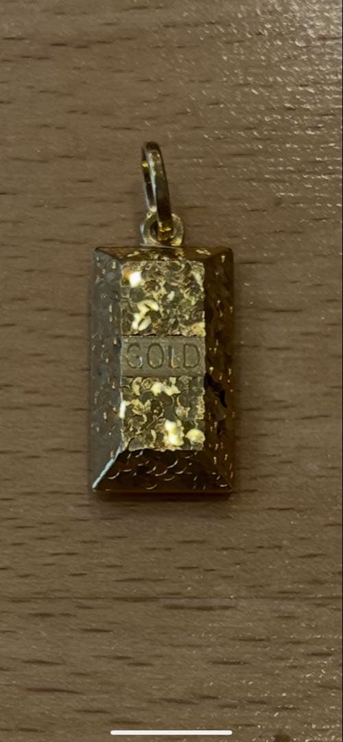 新品　18金 18K インゴット型　チャーム ペンダントトップ