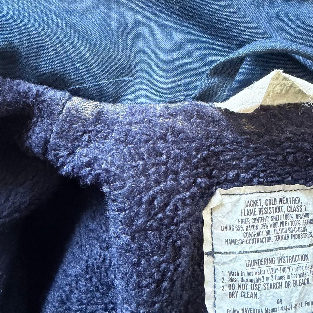 h*9様 US NAVY アラミドデッキジャケット 初期 米軍実物 ステンシル