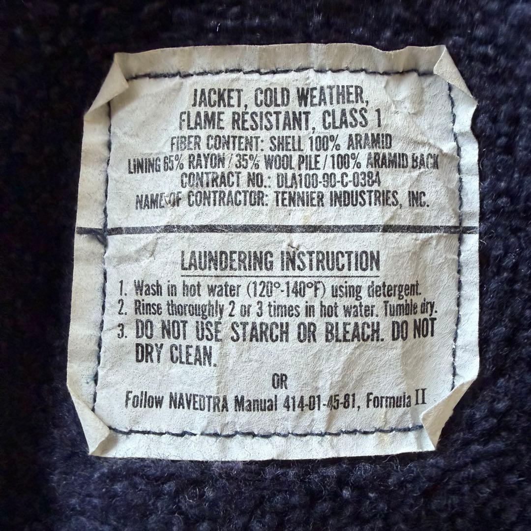 h*9様 US NAVY アラミドデッキジャケット 初期 米軍実物 ステンシル