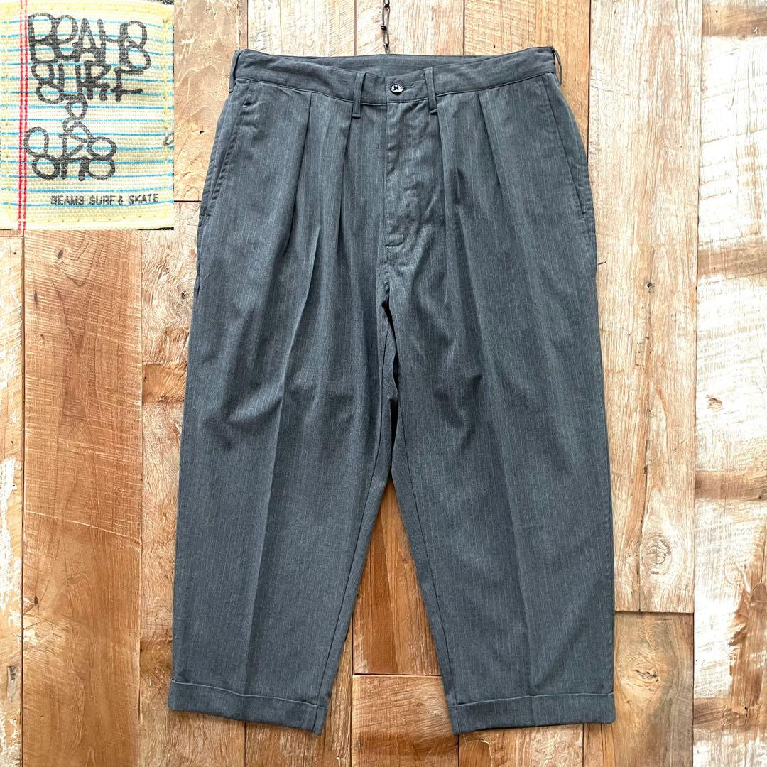 【極美品】BEAMS SURF&SK8 SSZ ワイド スラックス パンツ L