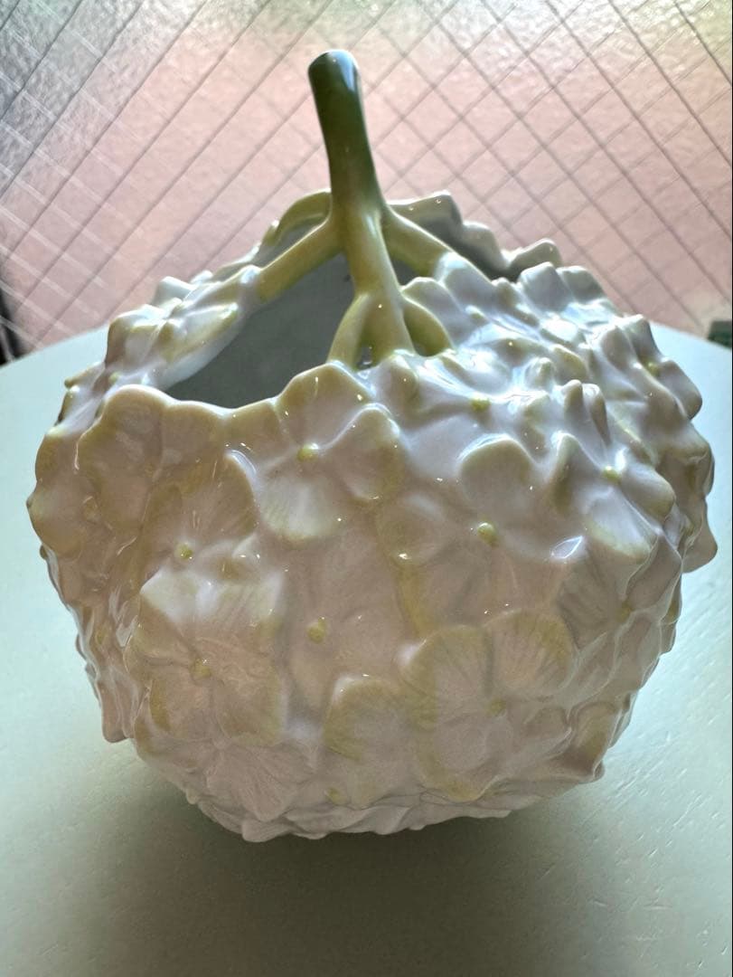 ★ロイヤルコペンハーゲン 花瓶 フラワーベース アジサイ ホワイト×グリーン