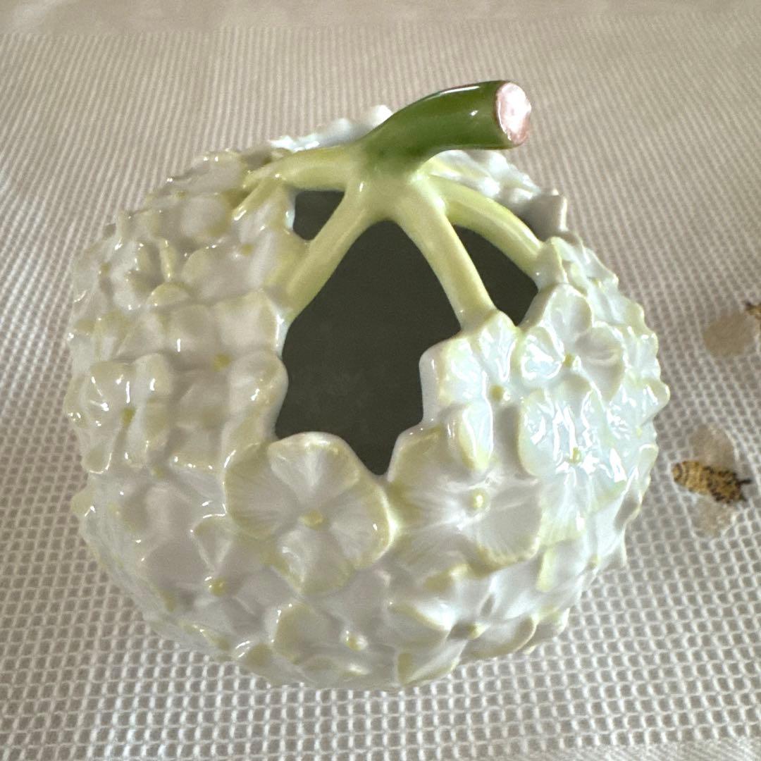 ★ロイヤルコペンハーゲン 花瓶 フラワーベース アジサイ ホワイト×グリーン