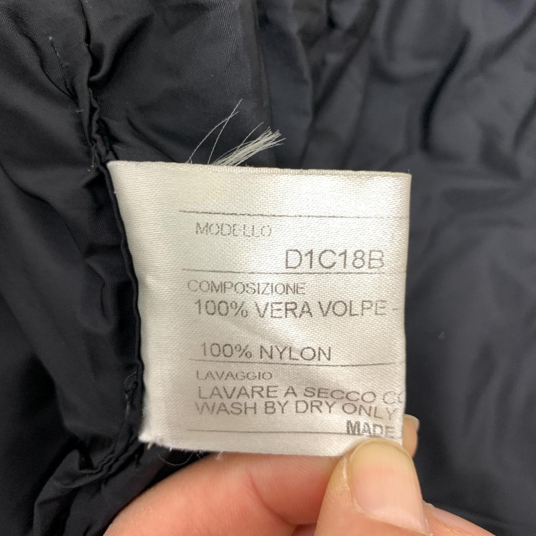 LA8951 エルマンノシェルビーノ ロングコート 黒 ナイロン 46