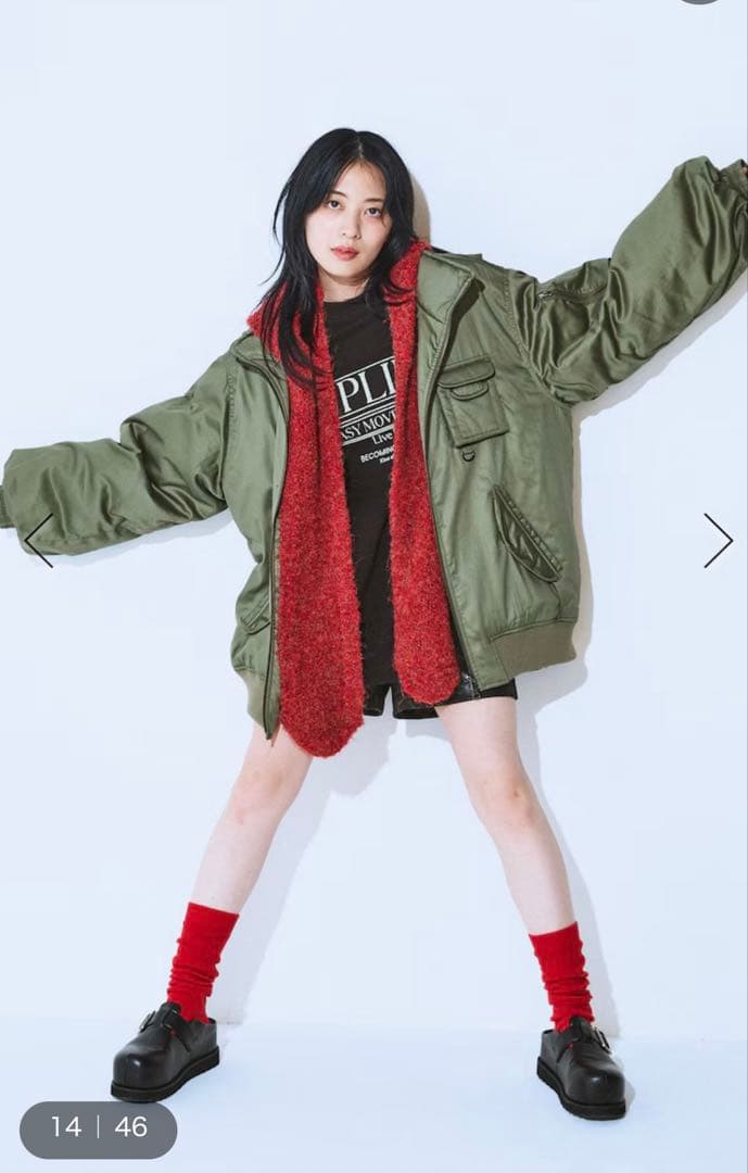 【JEANASIS】 Army BIGブルゾン