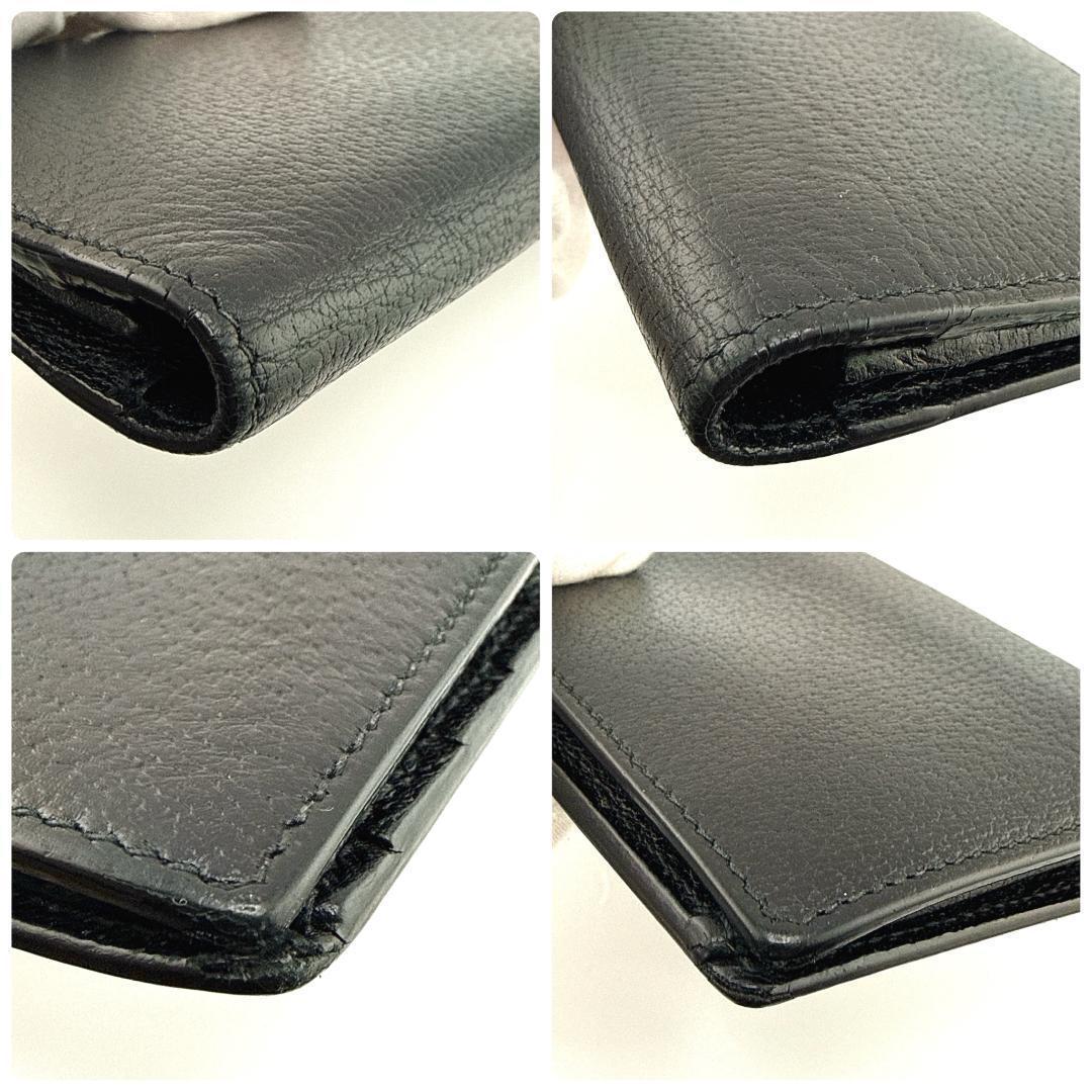 【美品】GUCCI GGマーモント 長財布 459133 黒レザー