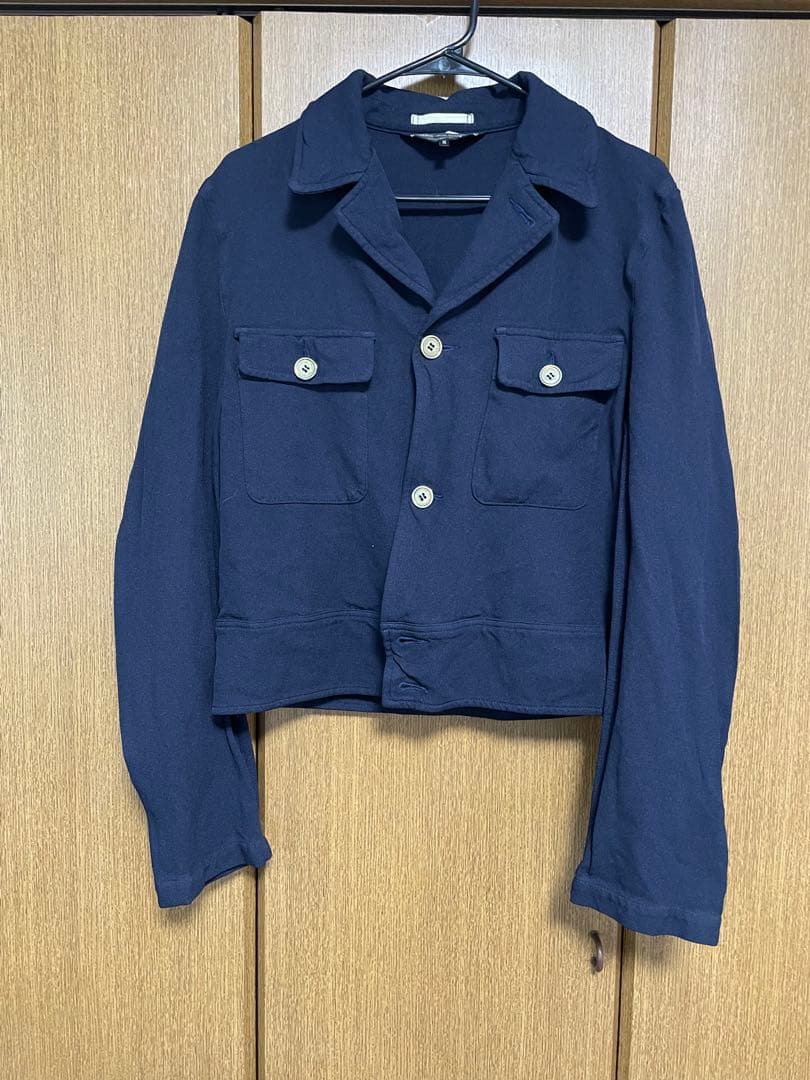 ネイビー クロップドジャケット Mサイズ　コムデギャルソンオムプリュス