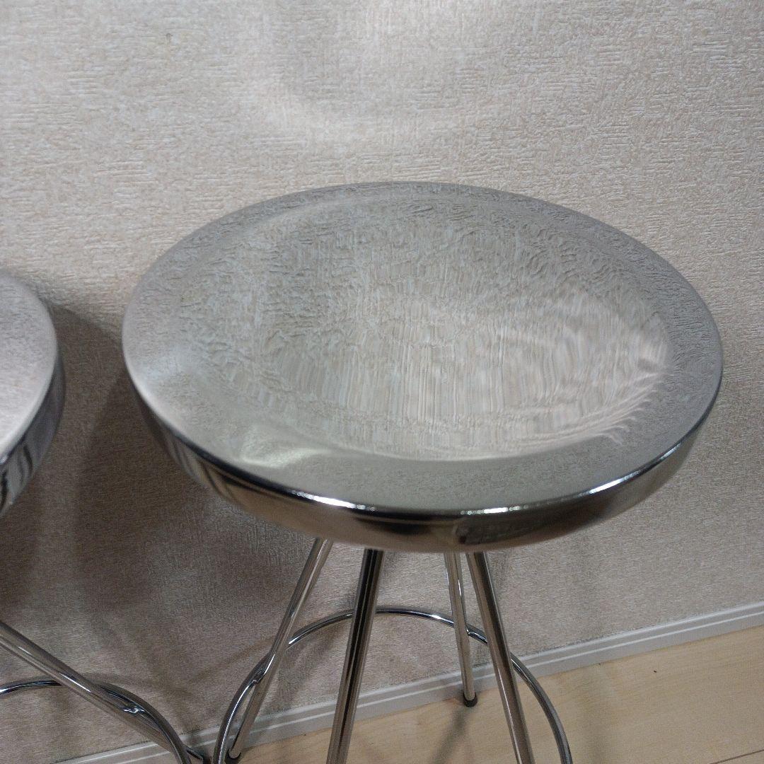 eve②希少　ステンレス製　カウンターチェア　バーチェア　スツール　１脚