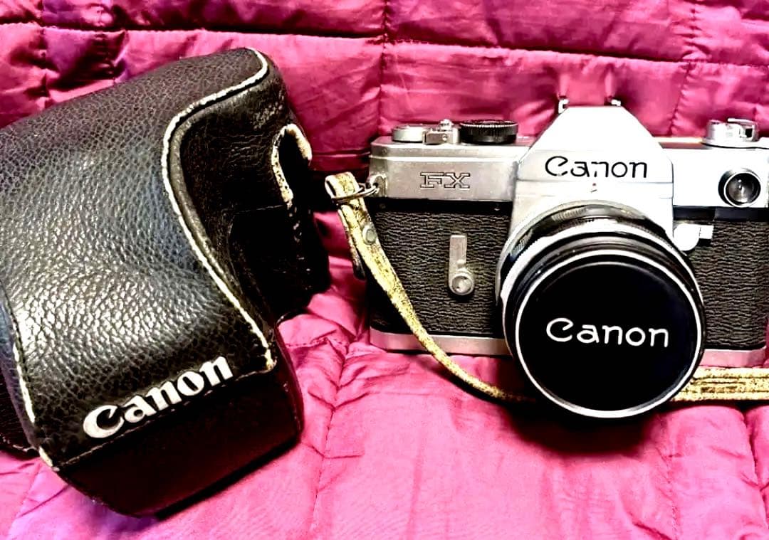 Canon FX 一眼レフ フィルムカメラ （ジャンク品）レザーケース付き