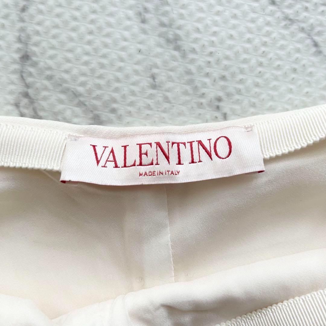 近年モデル✨ ヴァレンティノ クレープクチュールスコート アイボリー シルク混