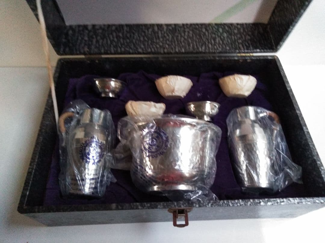 錫半製　錫酒器セット　８点セット　美品 共箱