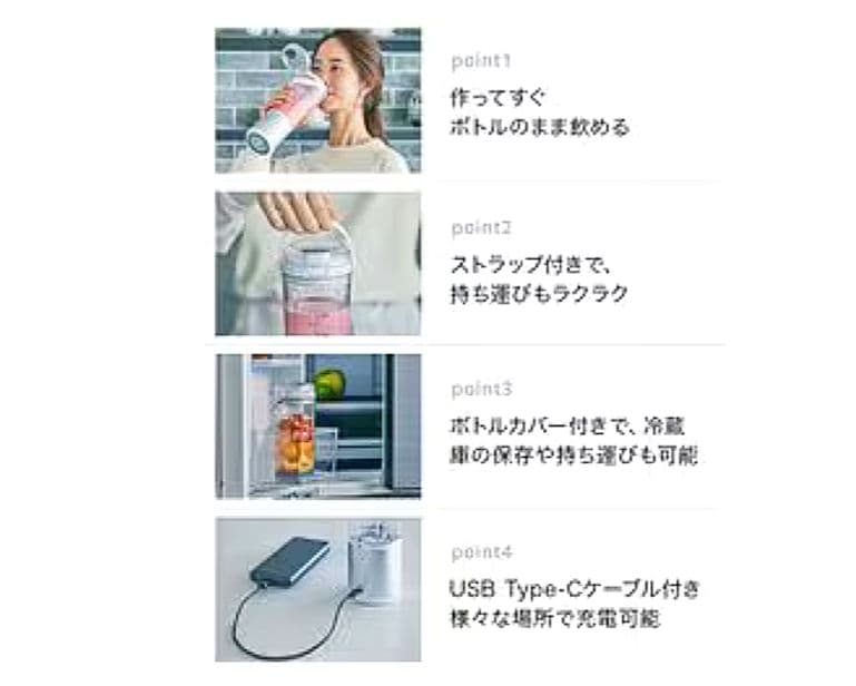 【新品】Shark NINJA シャークニンジャコードレスミキサー［ホワイト］