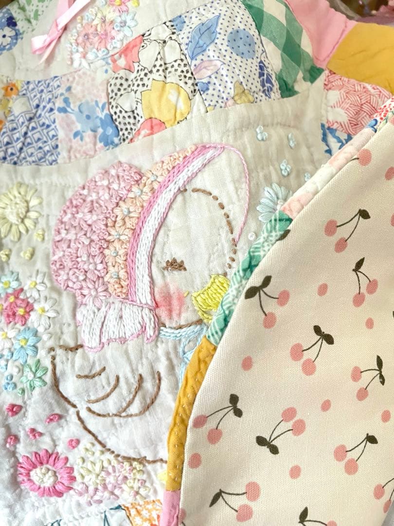 アンティークキルト＆アニマル刺繍♡ハンドメイド·͜· ♡