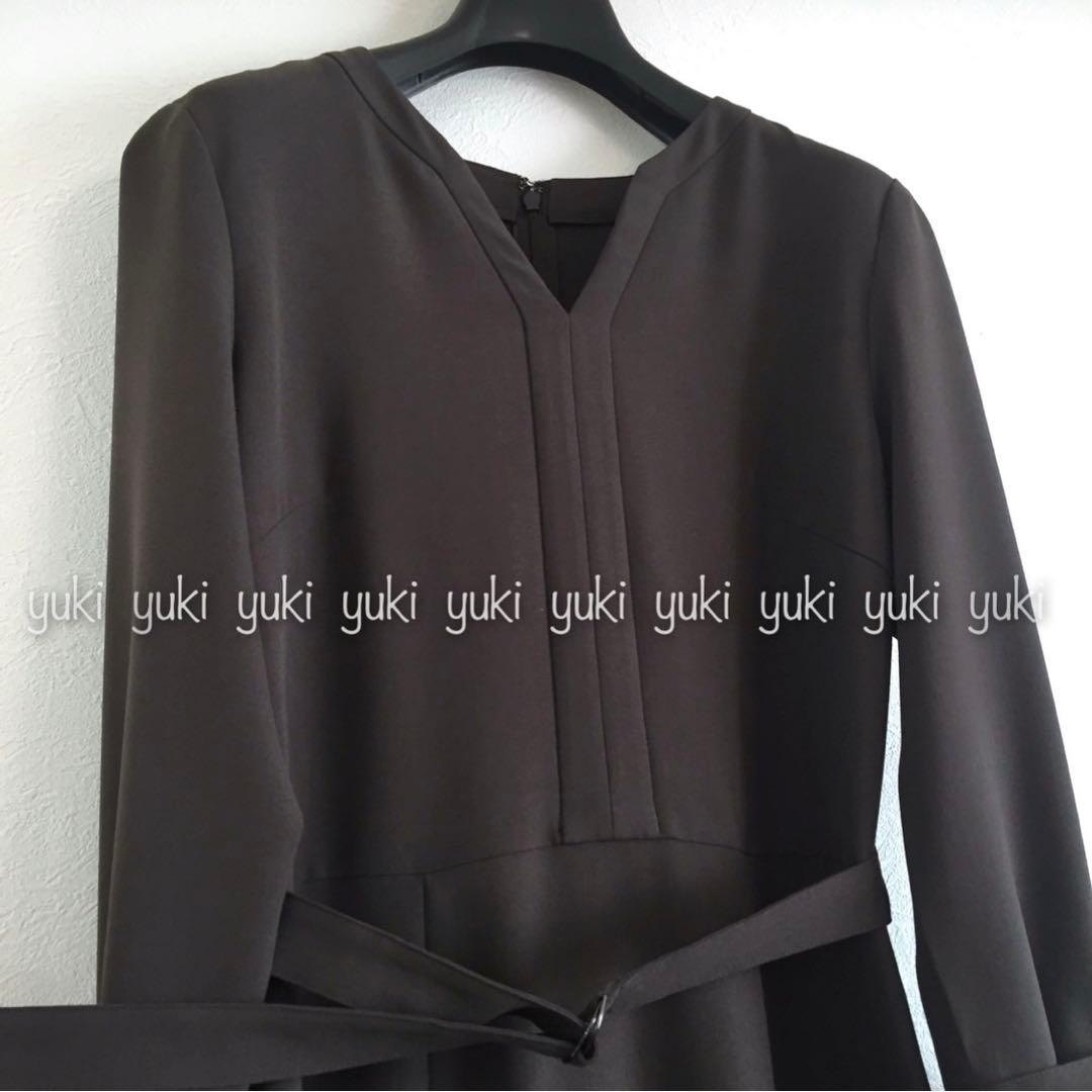 ANAYI マットポリエステル スキッパーワンピース 36