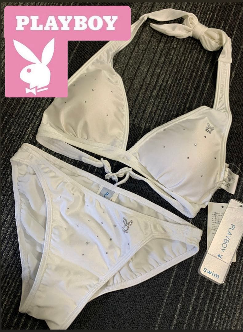 新品　PLAYBOY プレイボーイ　ビキニ　ジルコニア　水着　9 日本製