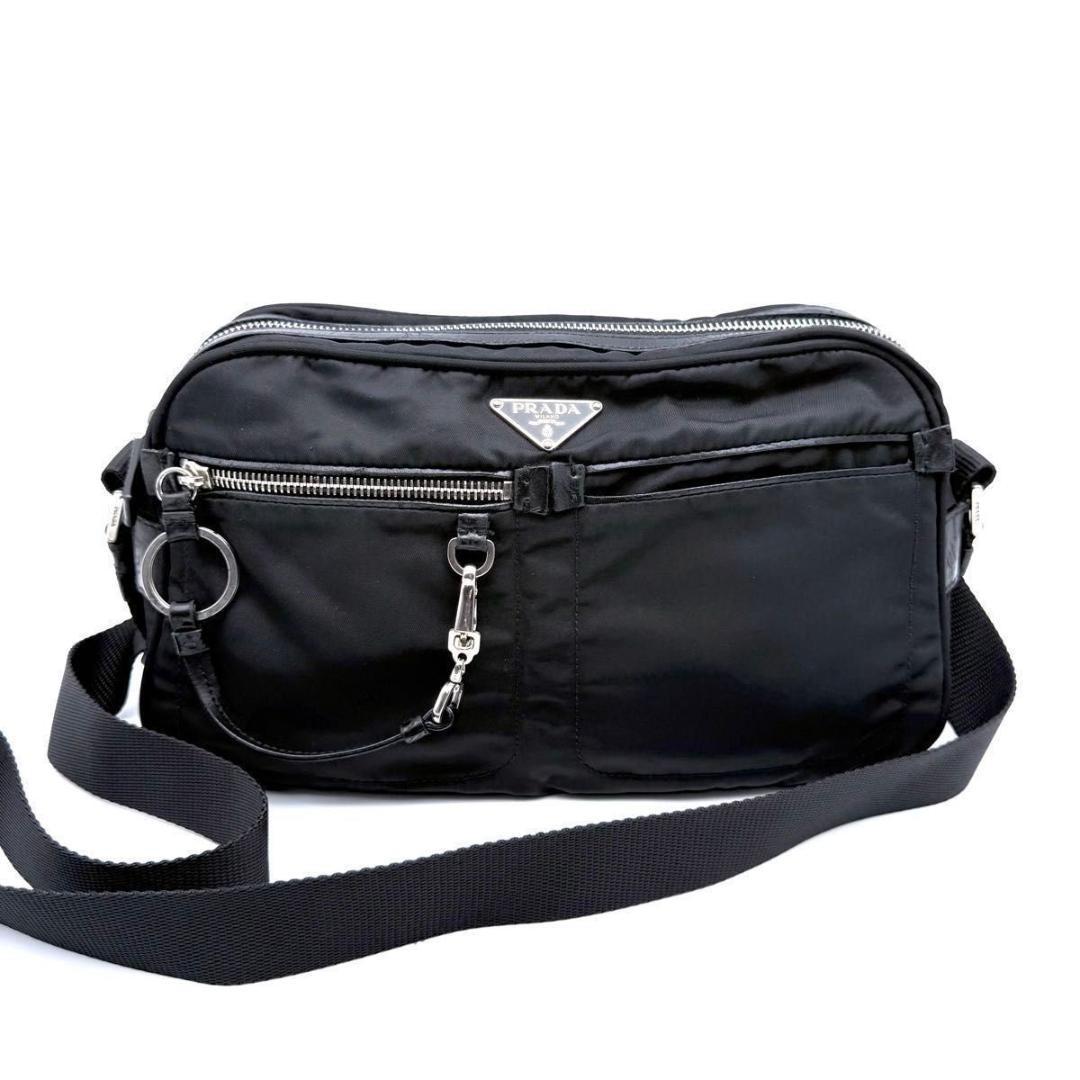 【良品】PRADA プラダ　三角ロゴ　テスートナイロン　ショルダーバッグ