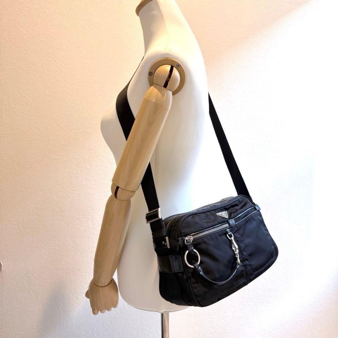 【良品】PRADA プラダ　三角ロゴ　テスートナイロン　ショルダーバッグ