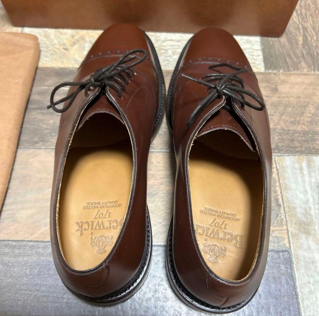 Berwick 1707 ブラウンオックスフォードシューズ