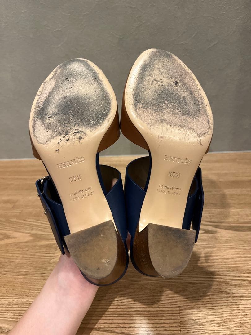 HERMES エルメス ミュールサンダル 約23.5cm