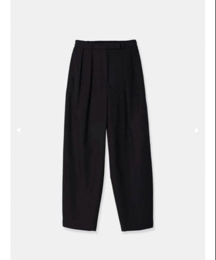 louren tuck cocoon pants ブラック