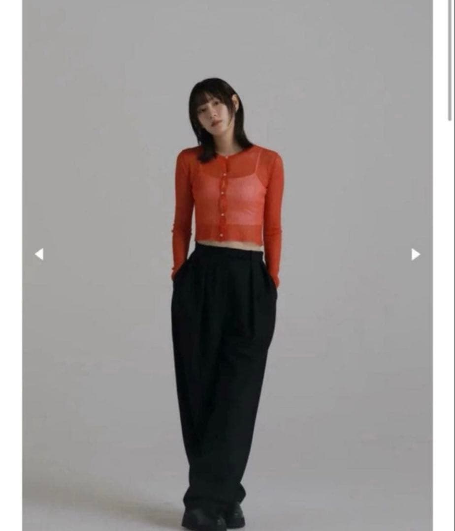 louren tuck cocoon pants ブラック