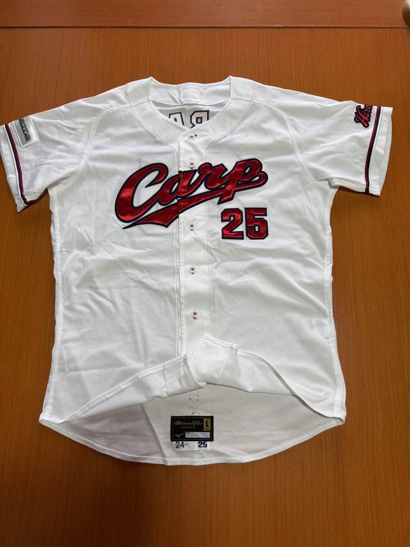 【新井監督　続投記念】広島カープ 25 プロモデルユニフォーム Lサイズ