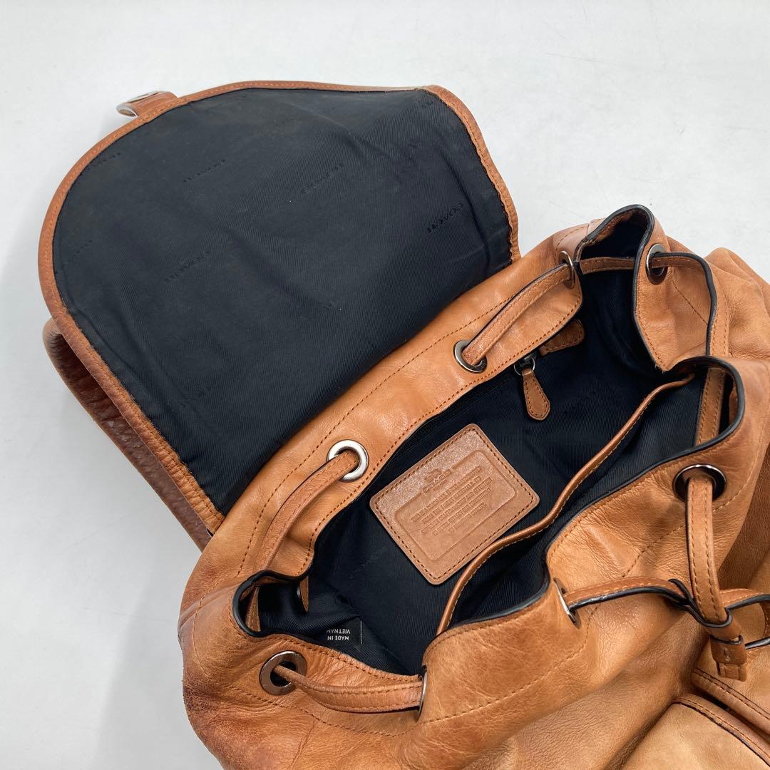 ⭐️希少⭐️COACH コーチ リュック ヌメ革 ベージュ 71743 ブラウン