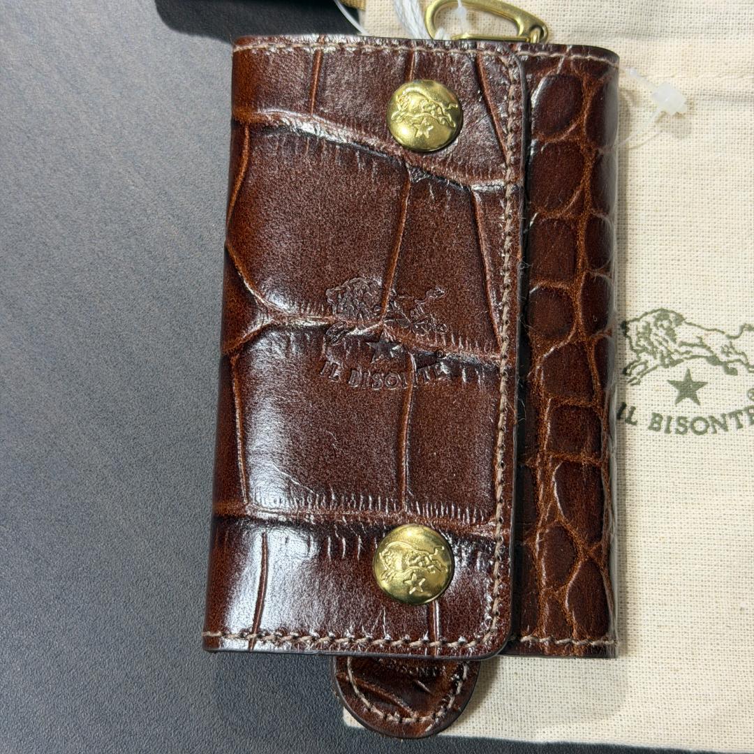 【新品未使用】イルビゾンテ キーケース ブラウン クロコ柄