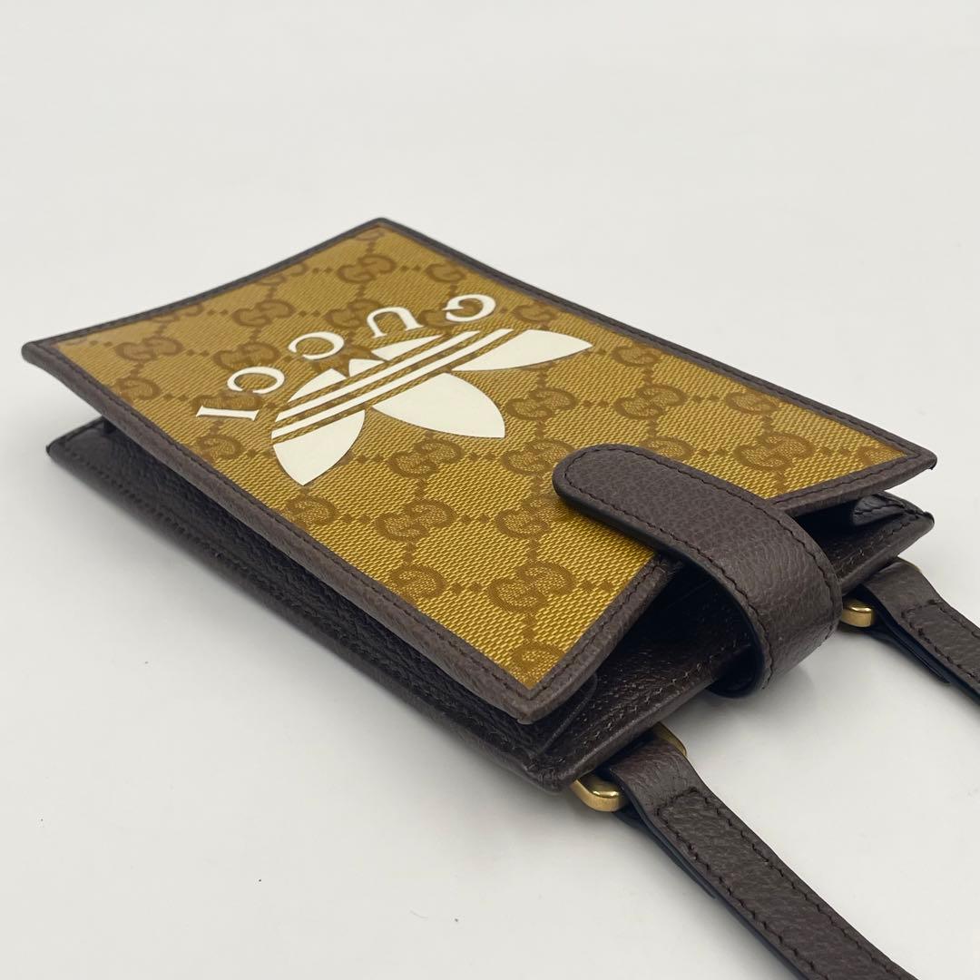 【未使用級】グッチ×アディダス 限定コラボ GGクリスタル フォーンショルダー