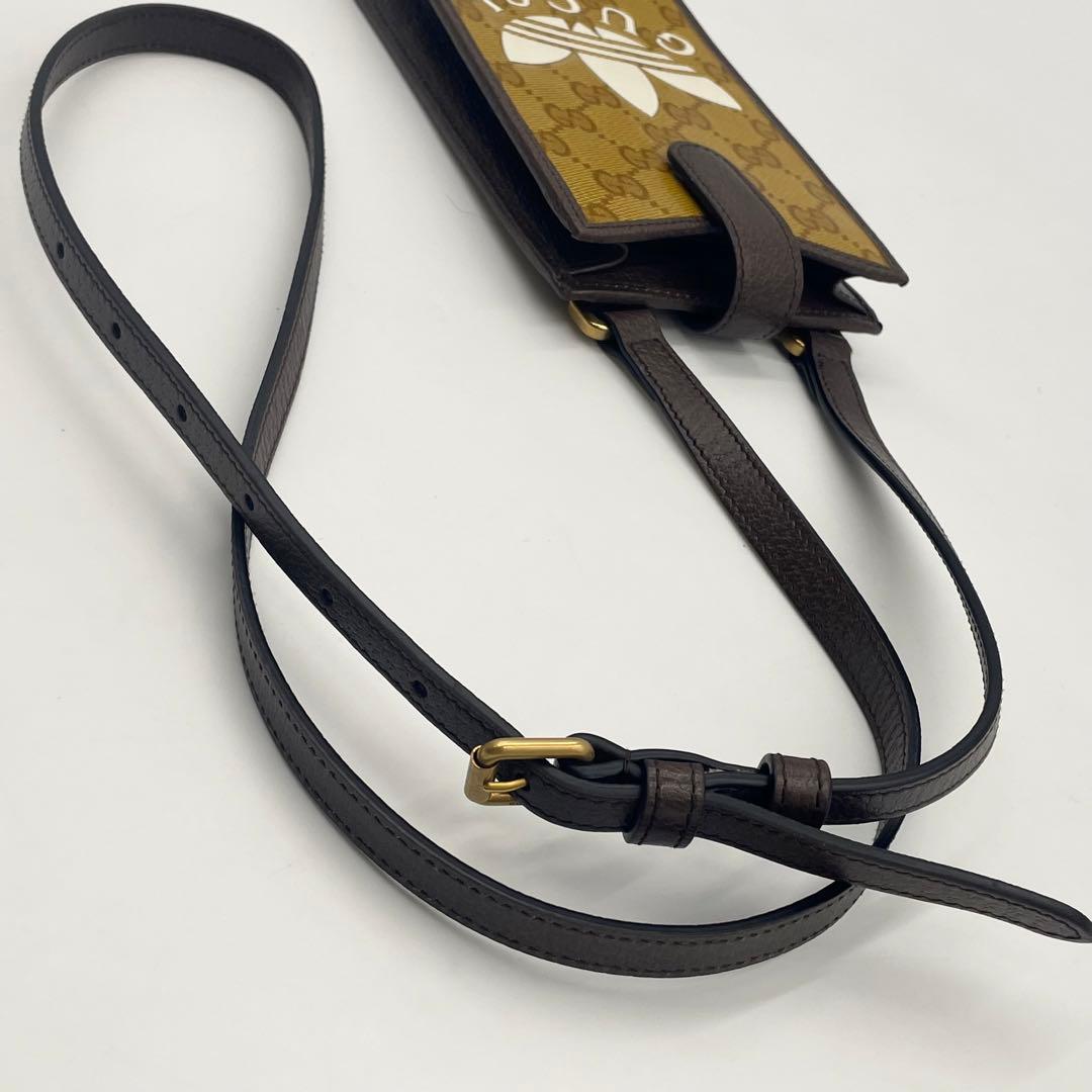 【未使用級】グッチ×アディダス 限定コラボ GGクリスタル フォーンショルダー