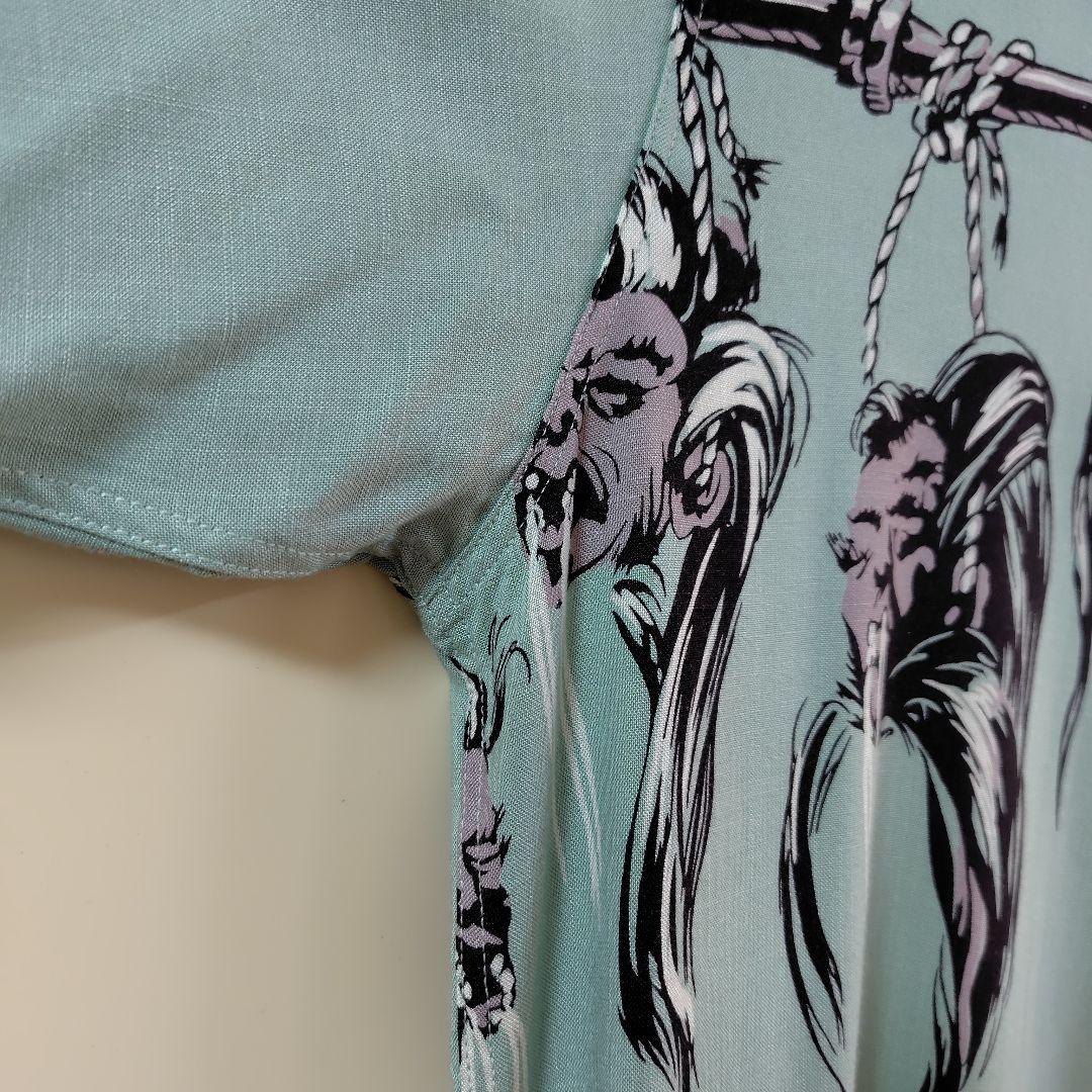 STAR OF HOLLYWOOD シュランケンヘッドレーヨンシャツsize M