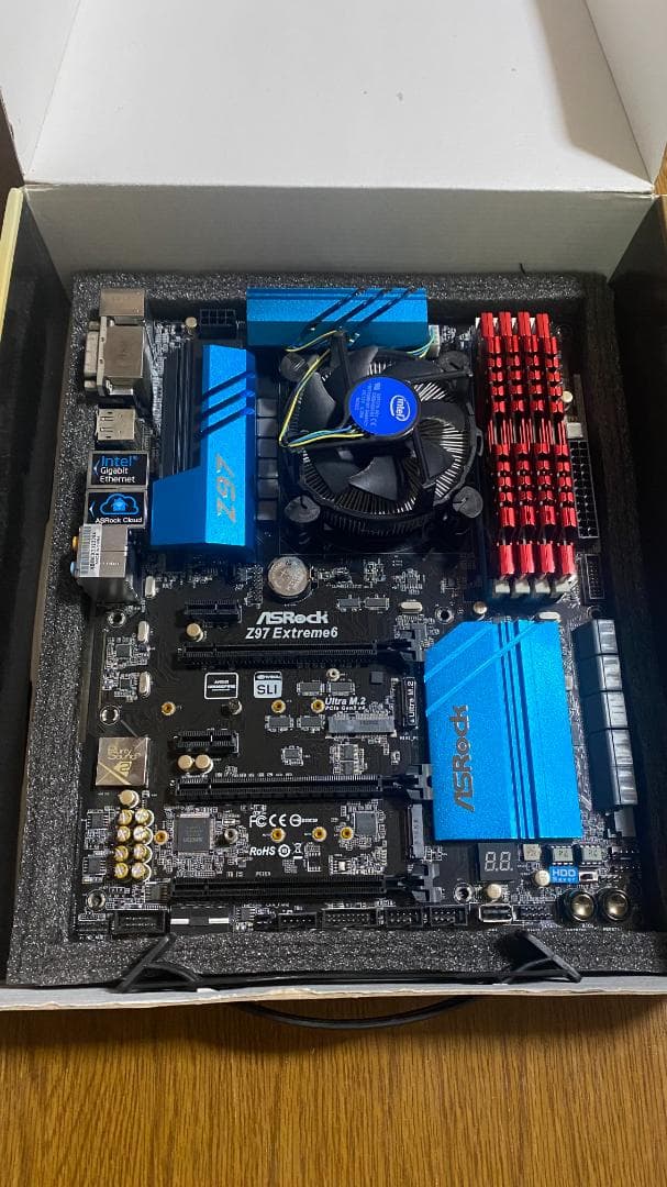 【中古】ASRock Z97 Extreme6 マザーボードi7CPU、メモリ付