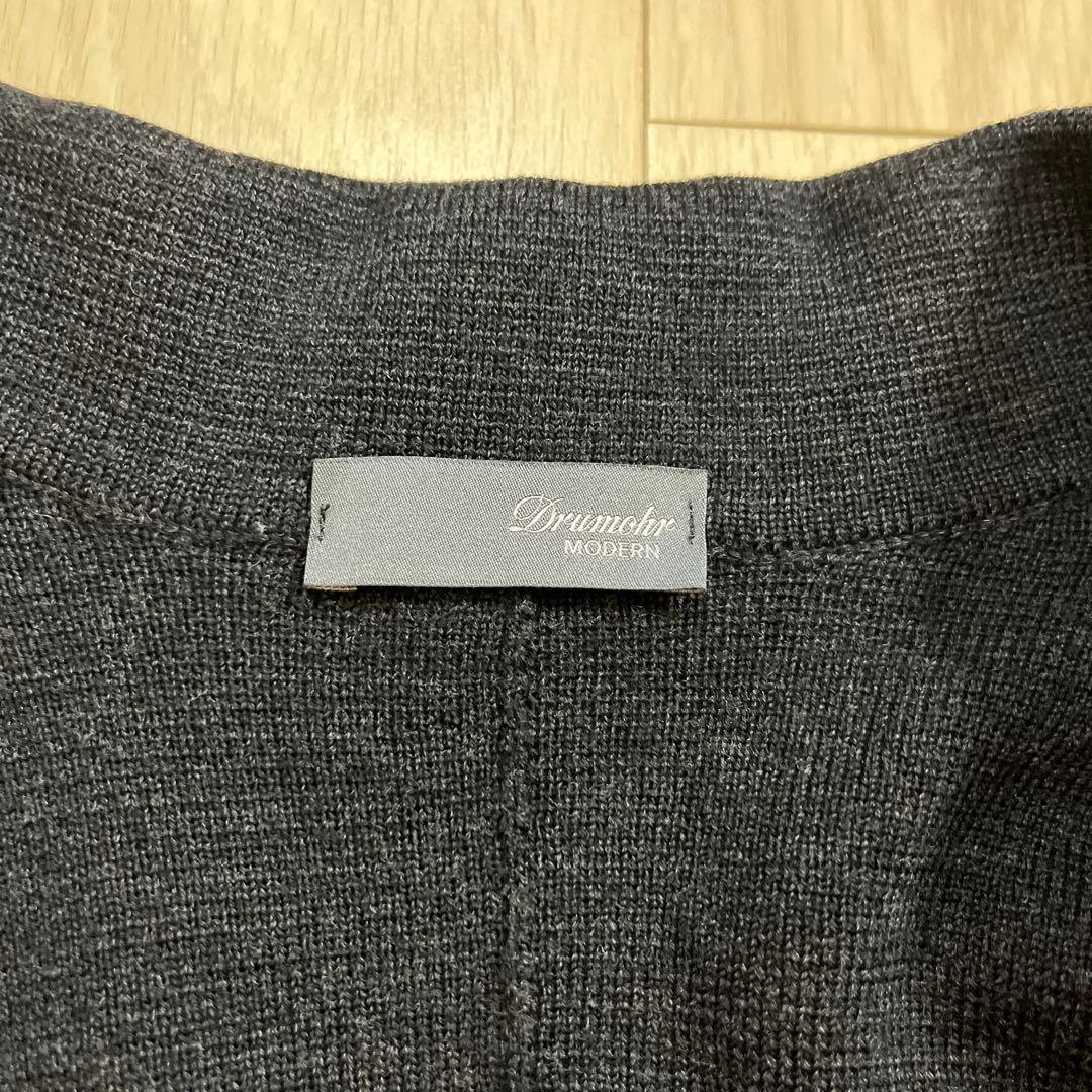 Cruciani ミラノリブ ウール ニットジャケット 50 伊製 美品