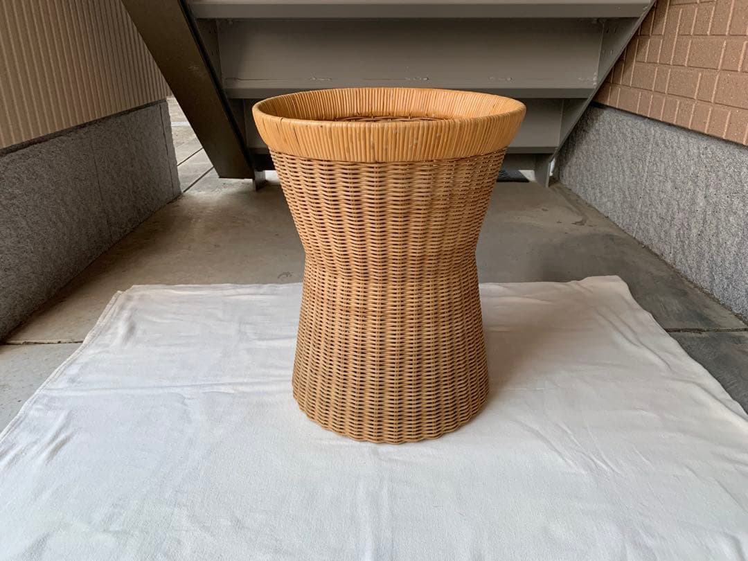 希少 山川ラタン G-1230 剣持勇デザイン ゴミ箱 ジャパニーズモダン