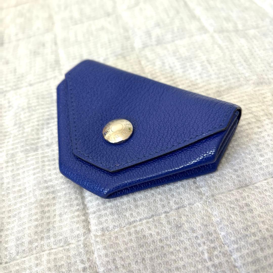 HERMES ルヴァンキャトル ケース 小銭入れ ブルー　ユニセックス