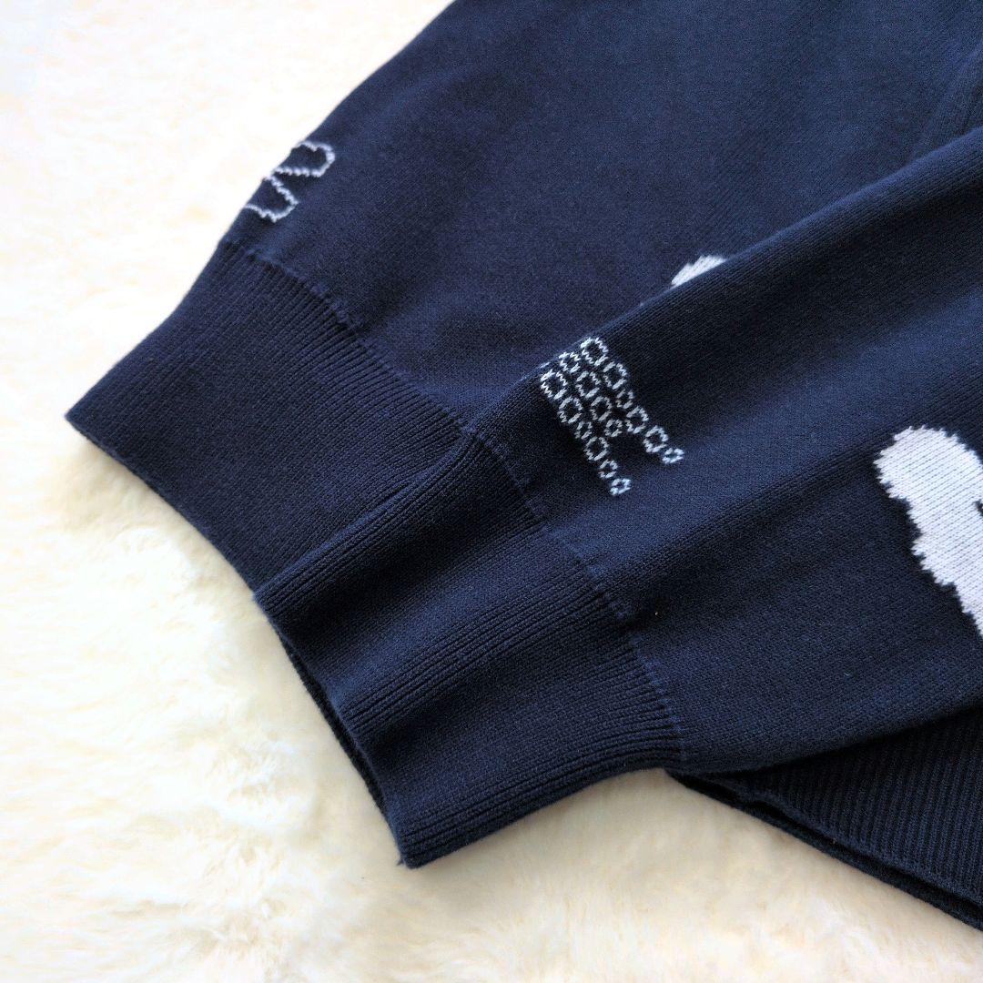 【美品】フランス製 LACOSTE ラコステ ジャガードニットセーター L