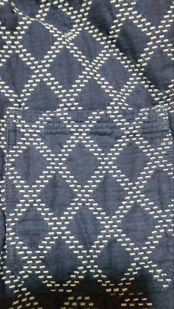 桃太郎ジーンズ 刺子ジャガードフレンチワークジャケット中綿デニムジャケット