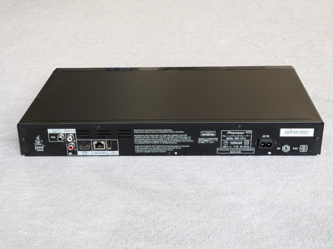 Pioneer ブルーレイ プレーヤー　BDP-170-K
