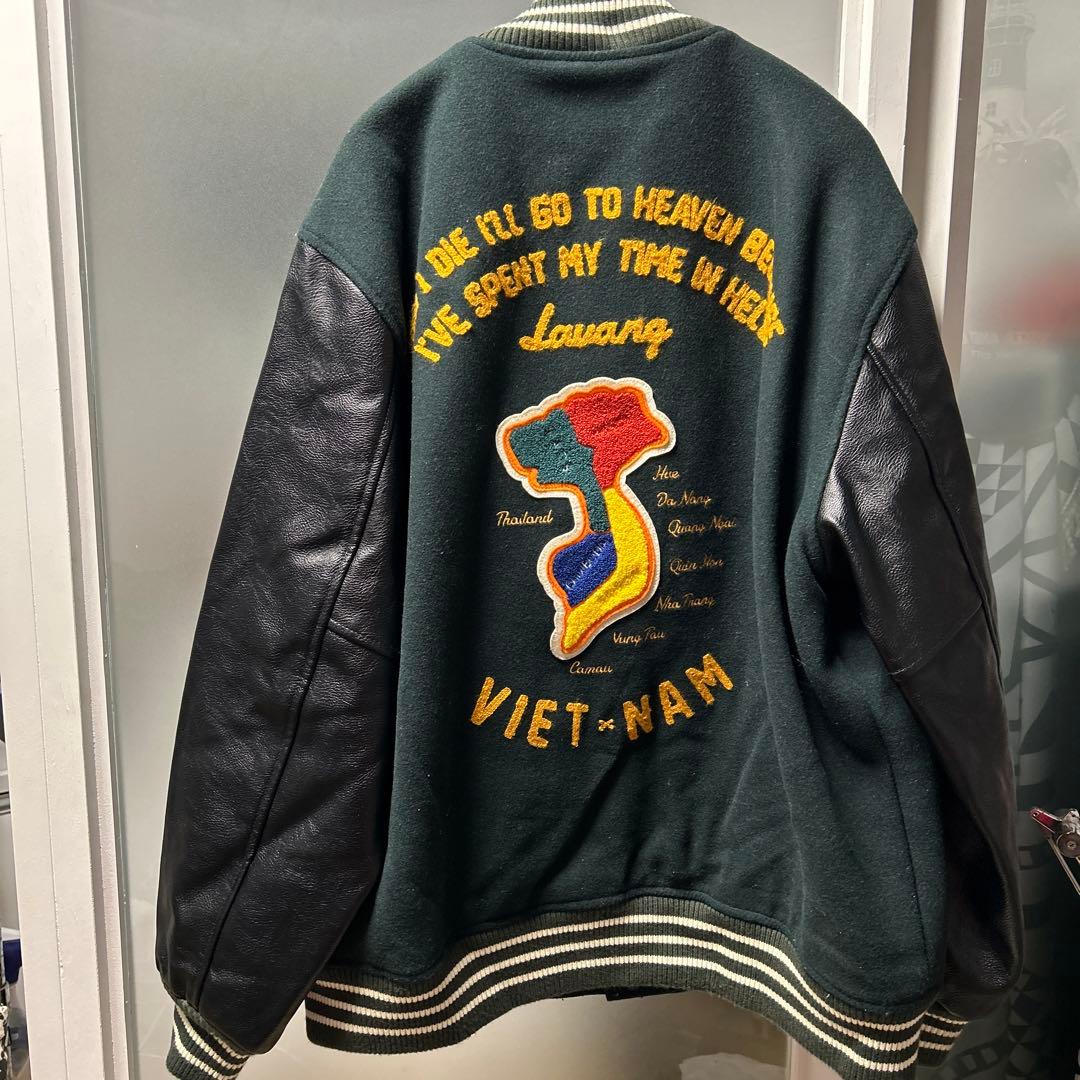 Houston社製 バーシティジャケット ベトジャン スタジャン