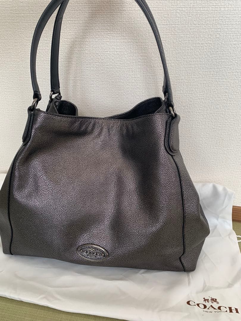 COACH イーディ　ガンメタリック　ショルダーバッグ ハンドバッグ