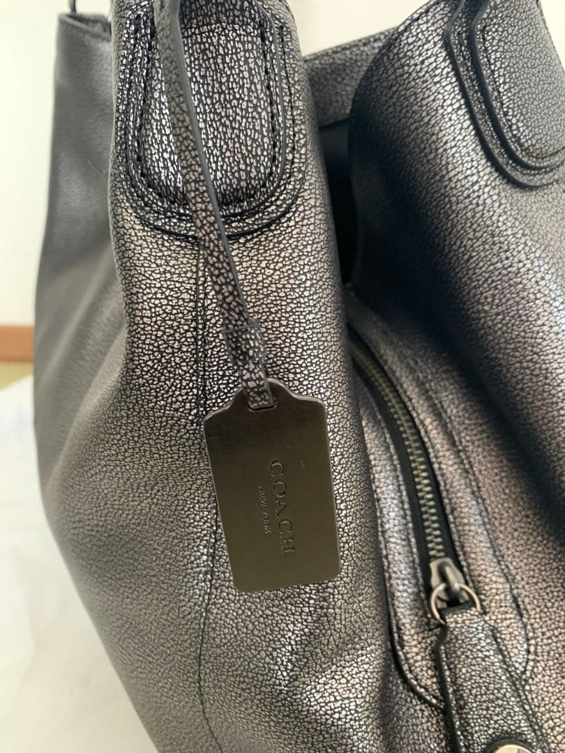 COACH イーディ　ガンメタリック　ショルダーバッグ ハンドバッグ