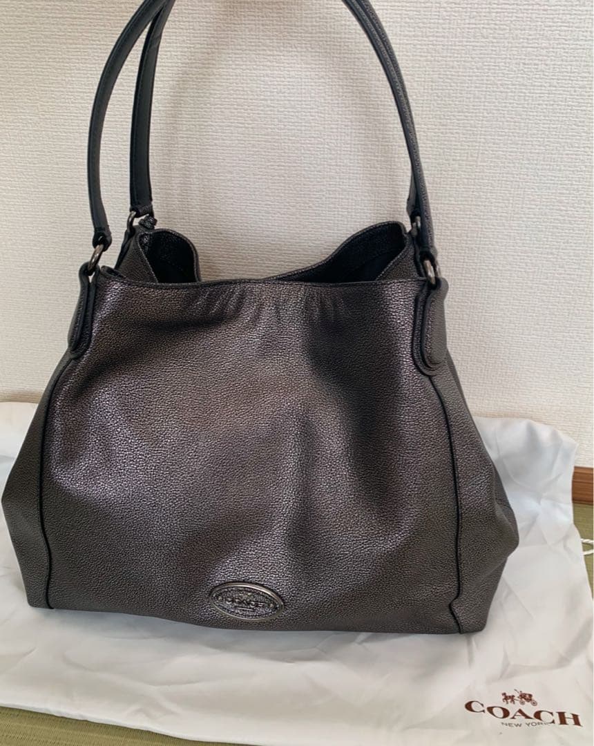 COACH イーディ　ガンメタリック　ショルダーバッグ ハンドバッグ