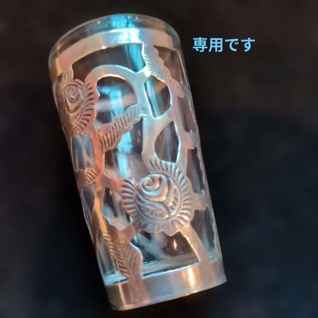 純銀ガラスショットグラス　①③ 二つおまとめ