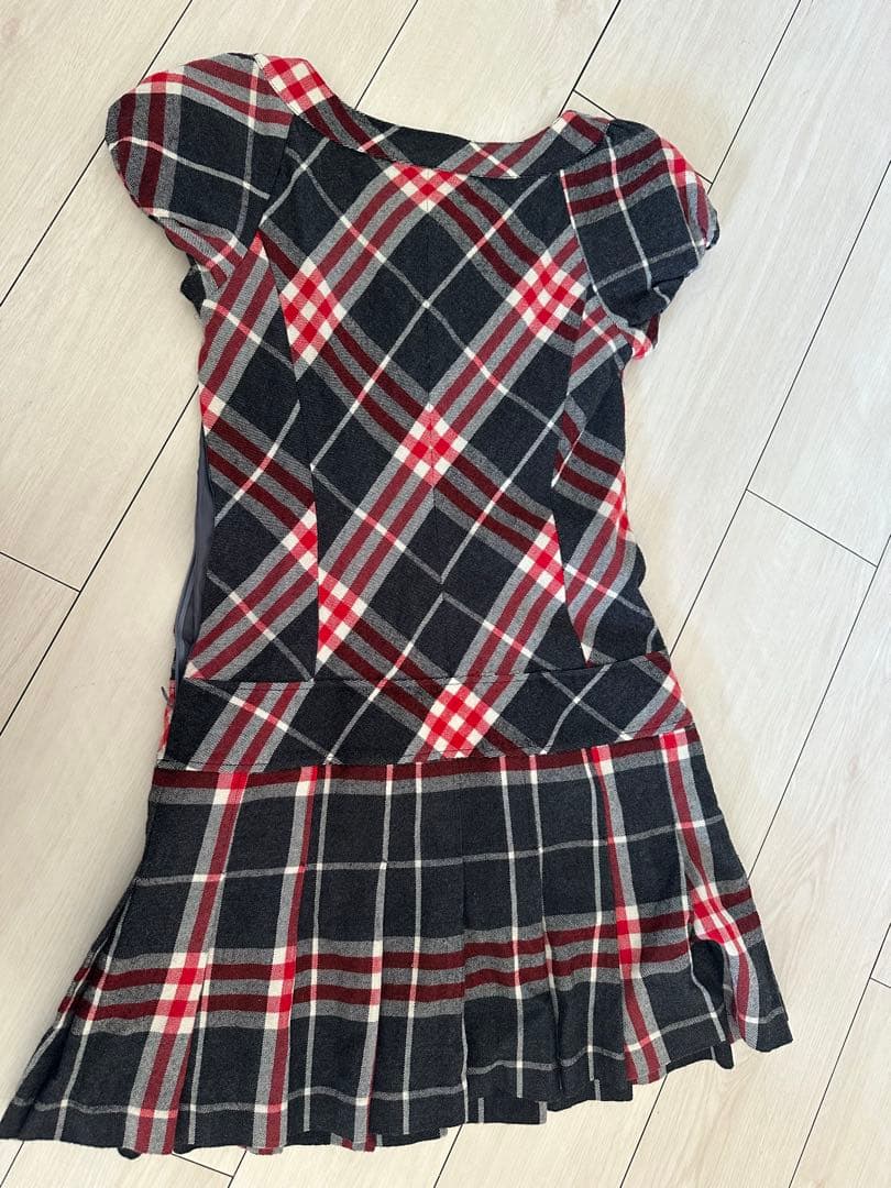 BURBERRY チェック柄 半袖ミニワンピース S