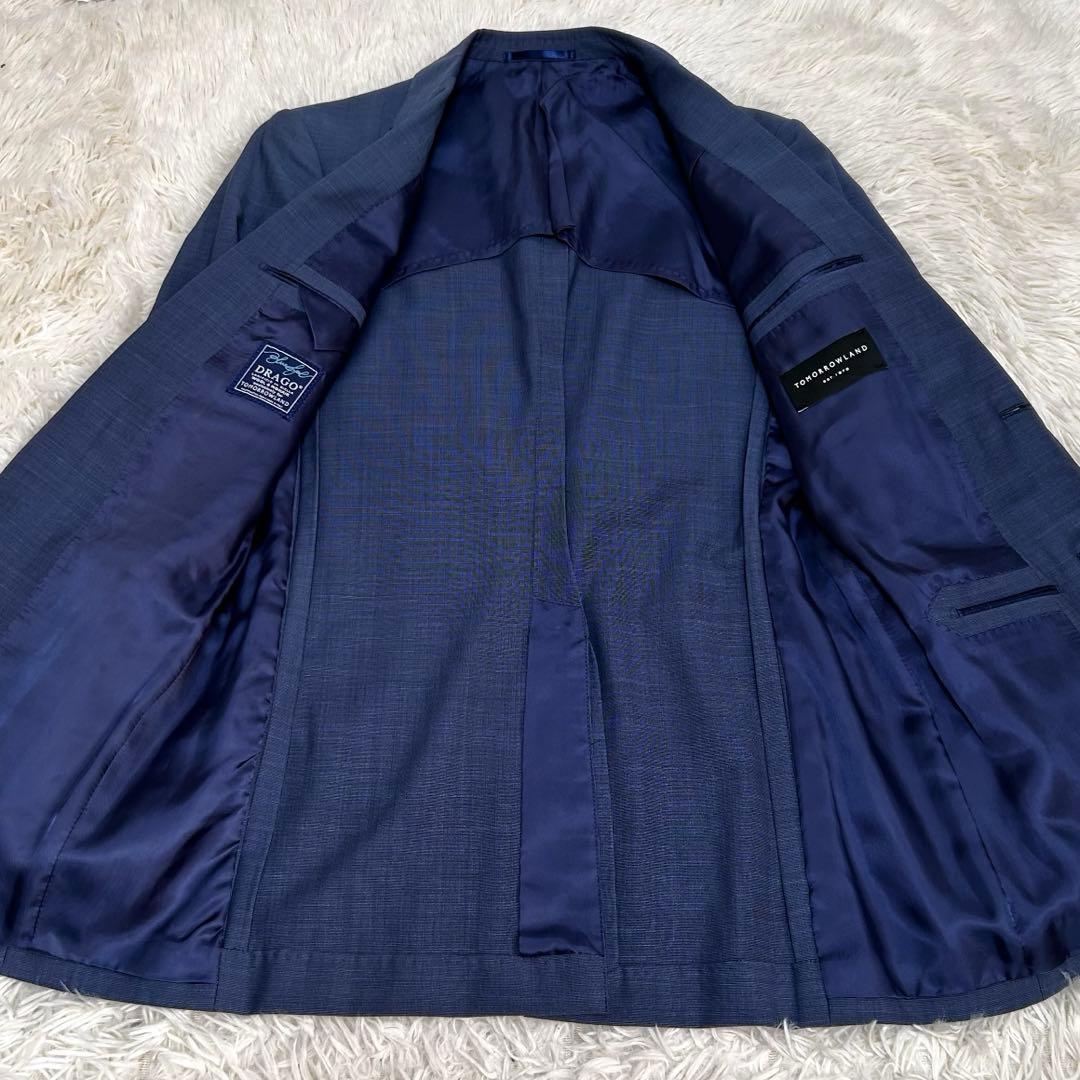 トゥモローランド　DRAGO スーツ　セットアップ　ネイビー　48 モヘヤ混　L