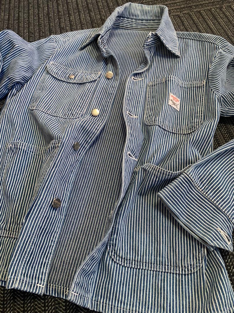 90s POINTER ポインター ヒッコリー カバーオール S USA製